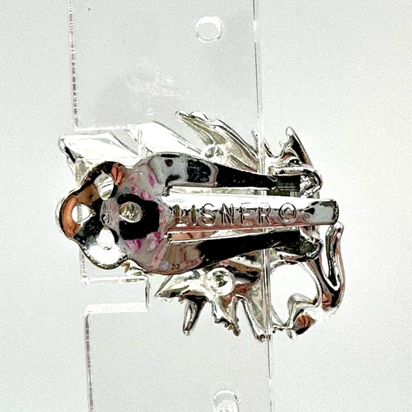 LISNER Vintage Signed Clip On Silver Tone Mid Century Leaf Clip On Earrings - Picture 4 of 11